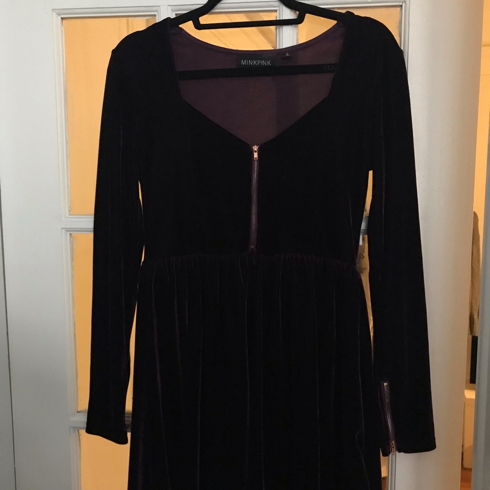 Mink Pink Crushed Velvet Dress